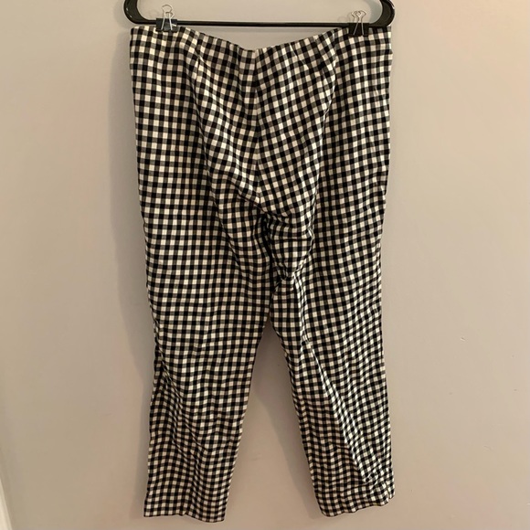 J. Jill Essential Cotton Cropped Stretch Pants Black and White Gingham 14 - Picture 4 of 8